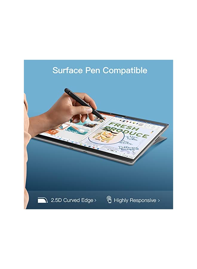 Jetech واقي شاشة لجهاز Surface Pro 9/Pro 9 5G 2022 مقاس 13 بوصة، طبقة زجاجية مقواة 9H، يدعم قلم Surface، شفاف عالي الدقة، عبوتان - Image 4