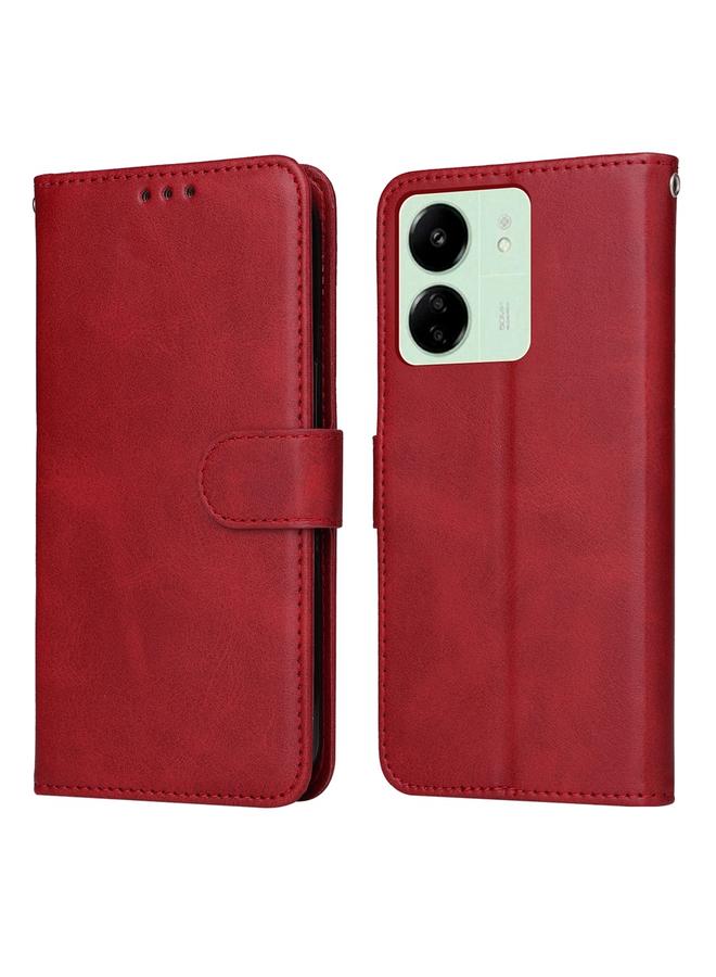 Case For Xiaomi Redmi 13C 4G Classic Calf Texture Flip Leather Phone Case