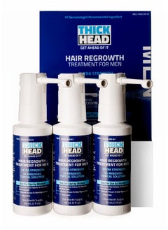 Minoxidil Topical Solution Extra Strength Hair Regrowth Treatment For Men With Easy Spray Applicator Clinically Proven