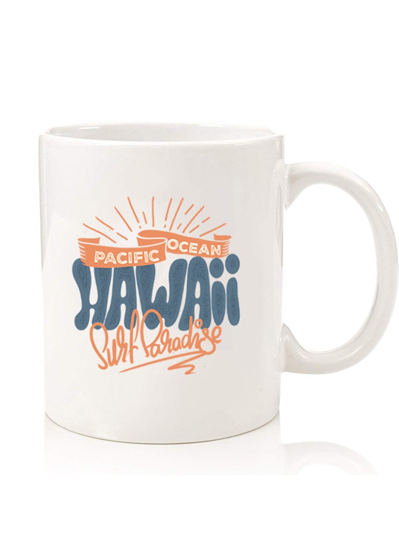 Theodor Premium Quality Two Sided Printed Coffee Mug Tea Cup For Home Office, Kids Men Women Hawaii Surf Paradise Pacific - Image 1