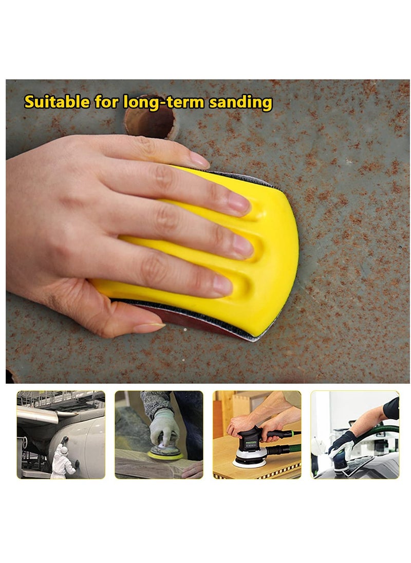 Excefore - Hand Sanding Pad Block, 3 pcs Hook and Loop Hand Sanding Pad Block Hand Sanding Pad Blocks Hand Polishing Block with Hook and Loop Disc Hand Sanding Block - Image 1