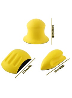 Excefore Hand Sanding Pad Block, 3 pcs Hook and Loop Hand Sanding Pad Block Hand Sanding Pad Blocks Hand Polishing Block with Hook and Loop Disc Hand Sanding Block  - Image 2