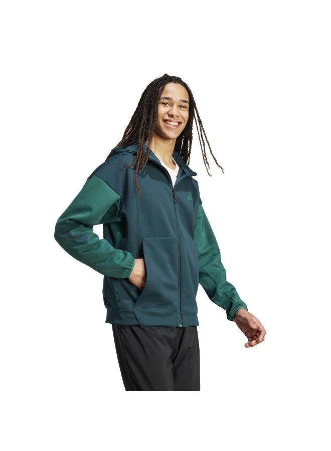 Adidas M Z.N.E. Fz Cb Green Training Track Tops For Men XS - Image 4