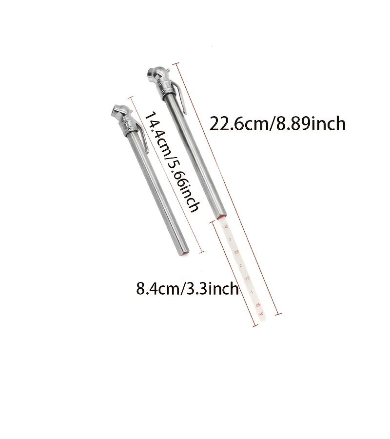 2pcs Stainless Steel Tire Pressure Gauge Precision Tool For Car Bike Vehicle - Image 5