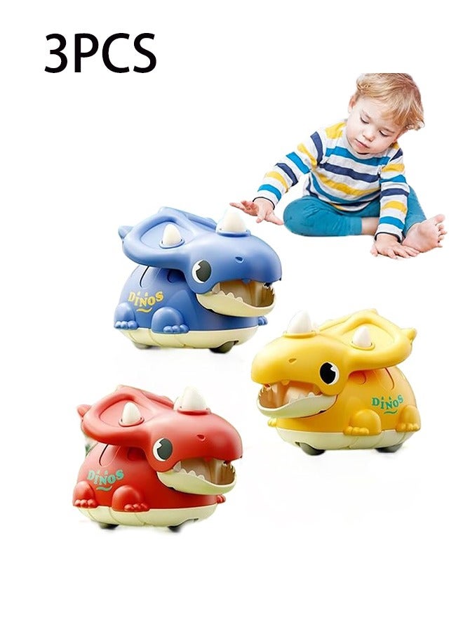 Dinosaur Press and Go Car Set for Toddlers,Fun Toys for Babies,Perfect Birthday, Interactive Play for Kids,Ideal for Family Bonding & Party Favors (Dinosaur) - Image 1