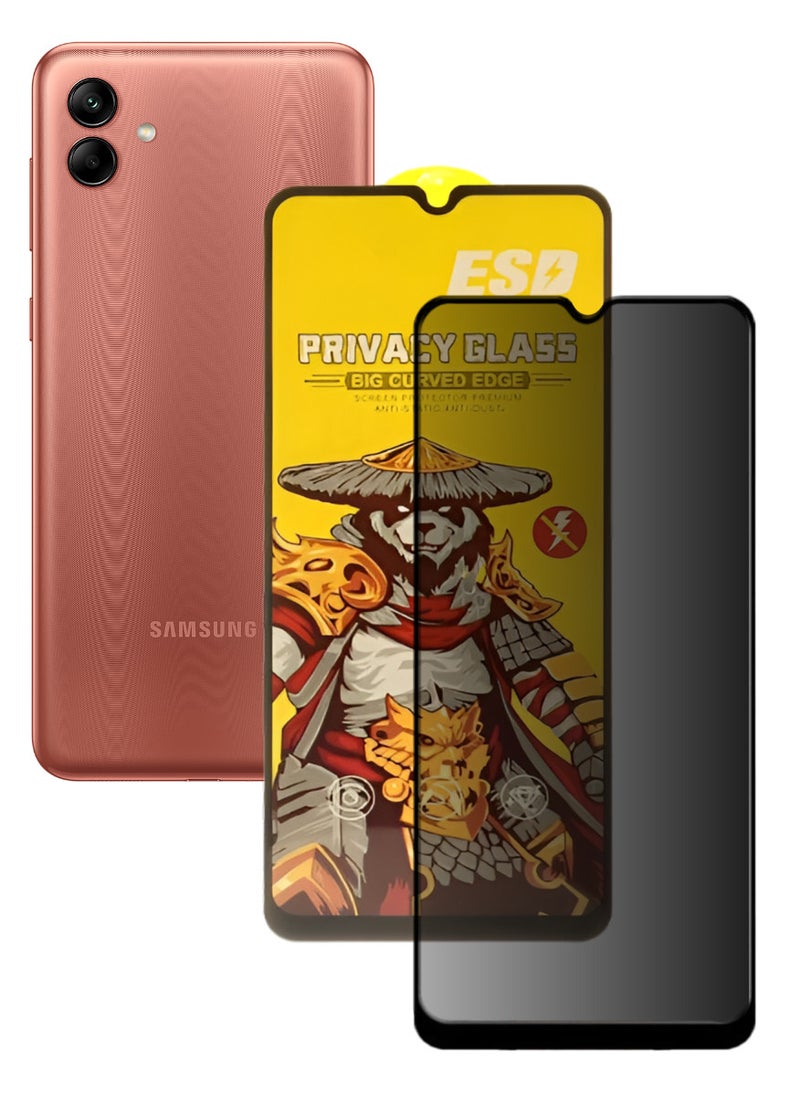ESD Tempered Dustproof Privacy Glass Screen Protector Compatible For Samsung Galaxy A04 - Image 1