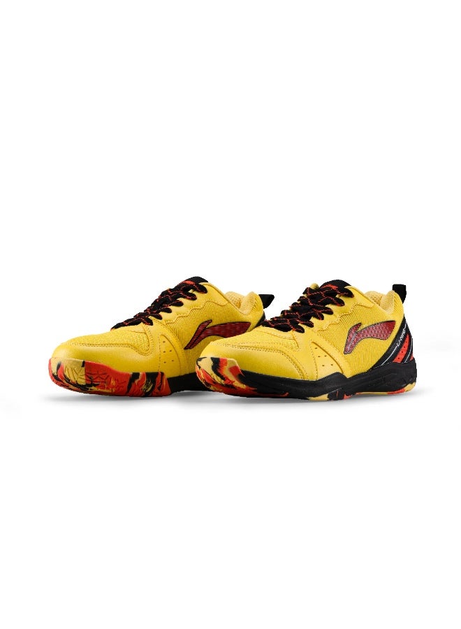 Li-Ning Lining Aero Flow Badminton Shoes Unisex-adult Non Marking Lightweight & Durable (Yellow/Black/Orange EUR- 43) 6937461100908 - Image 4