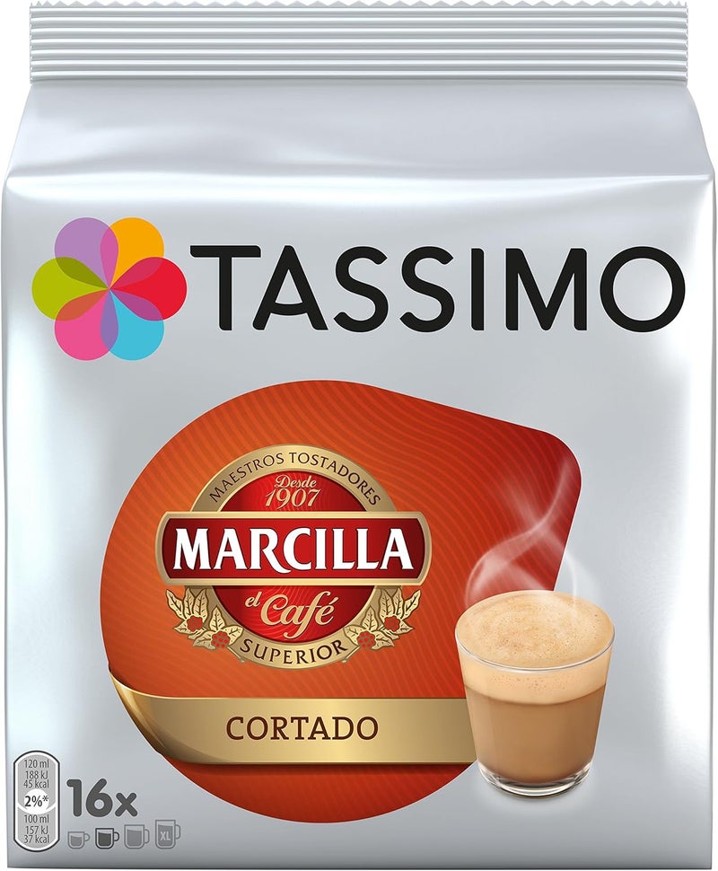 Tassimo Marcilla Cortado Coffee Capsules - Image 1