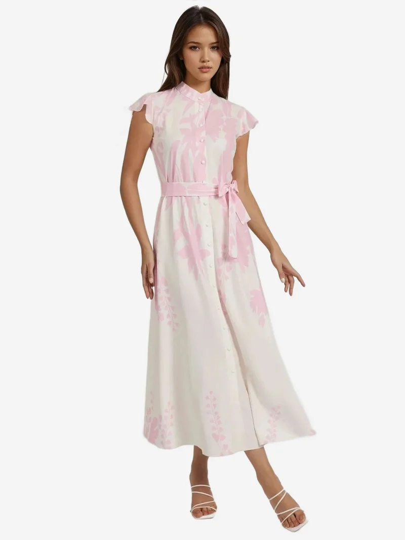 زوبعة فستان ماكسي بطبعة الزهور