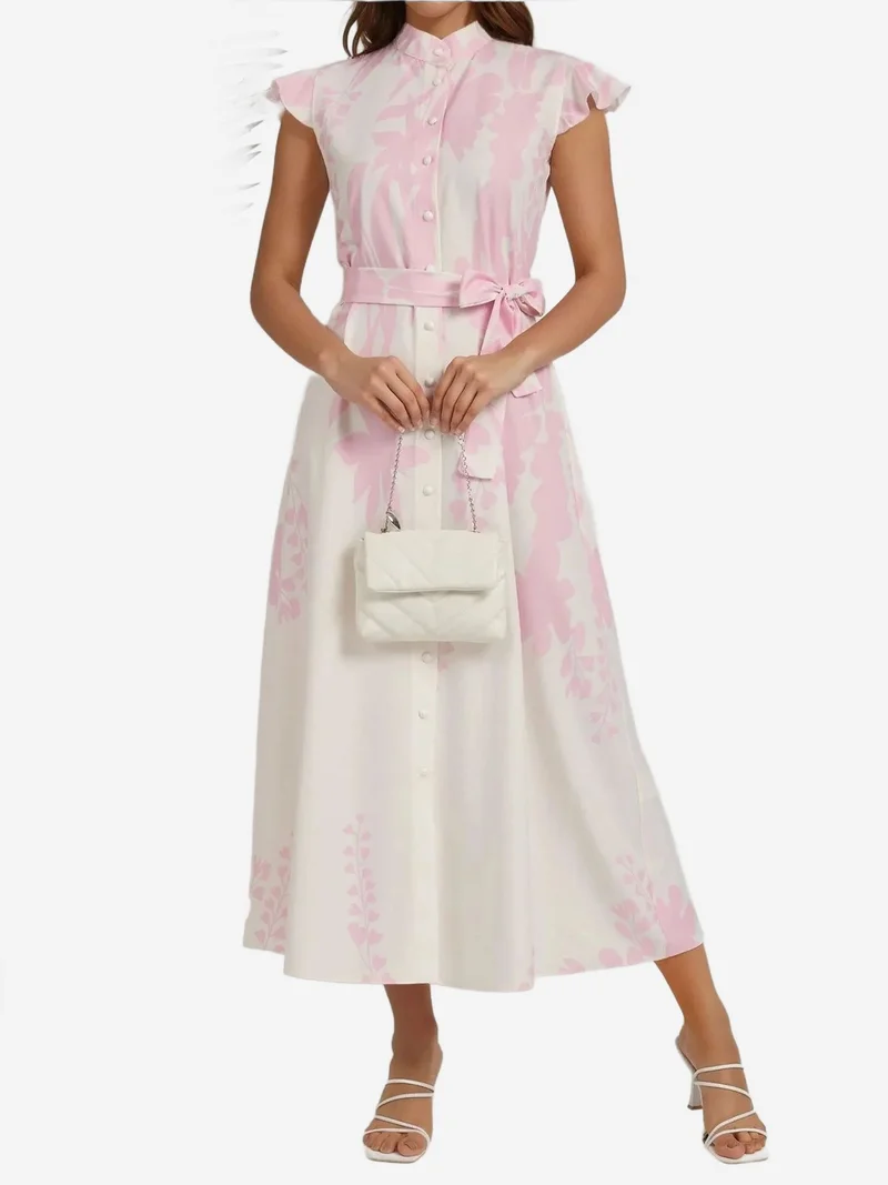 زوبعة فستان ماكسي بطبعة الزهور