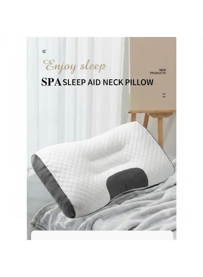 Orthopedic Cervical Pillow 9 Hour Support White Removable Washable Cover 67x42cm - Image 2