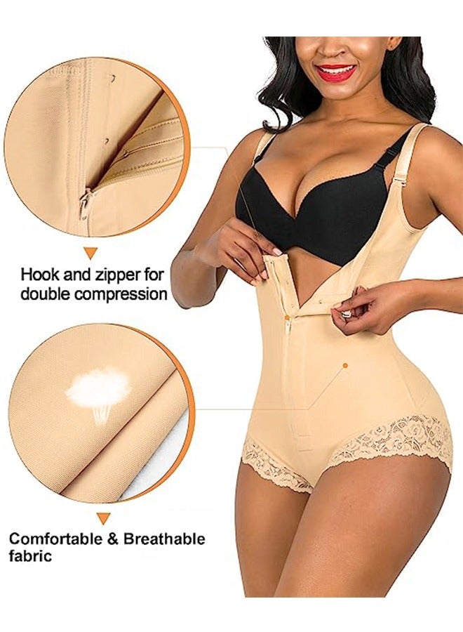JS Womens Body Shaper High Waisted Tummy Control Shapewear, Full Body Shaper,  Women Tummy Control Lift Compression Garment, Body Slim Shapewear (Complexion) - Image 2