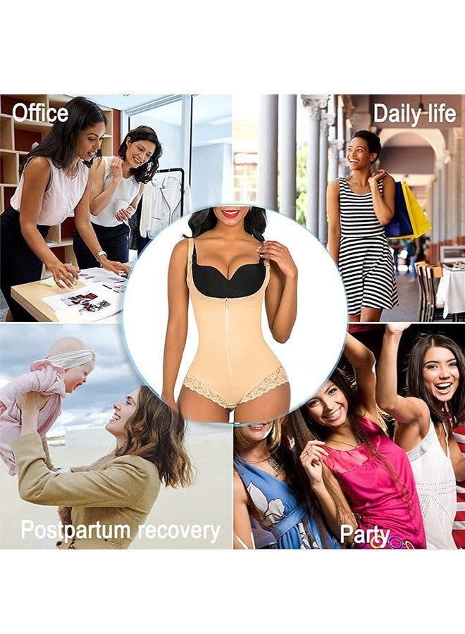 JS Womens Body Shaper High Waisted Tummy Control Shapewear, Full Body Shaper,  Women Tummy Control Lift Compression Garment, Body Slim Shapewear (Complexion) - Image 5