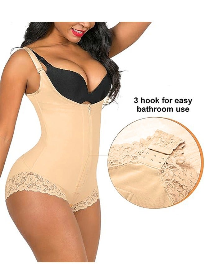 JS Womens Body Shaper High Waisted Tummy Control Shapewear, Full Body Shaper,  Women Tummy Control Lift Compression Garment, Body Slim Shapewear (Complexion) - Image 3