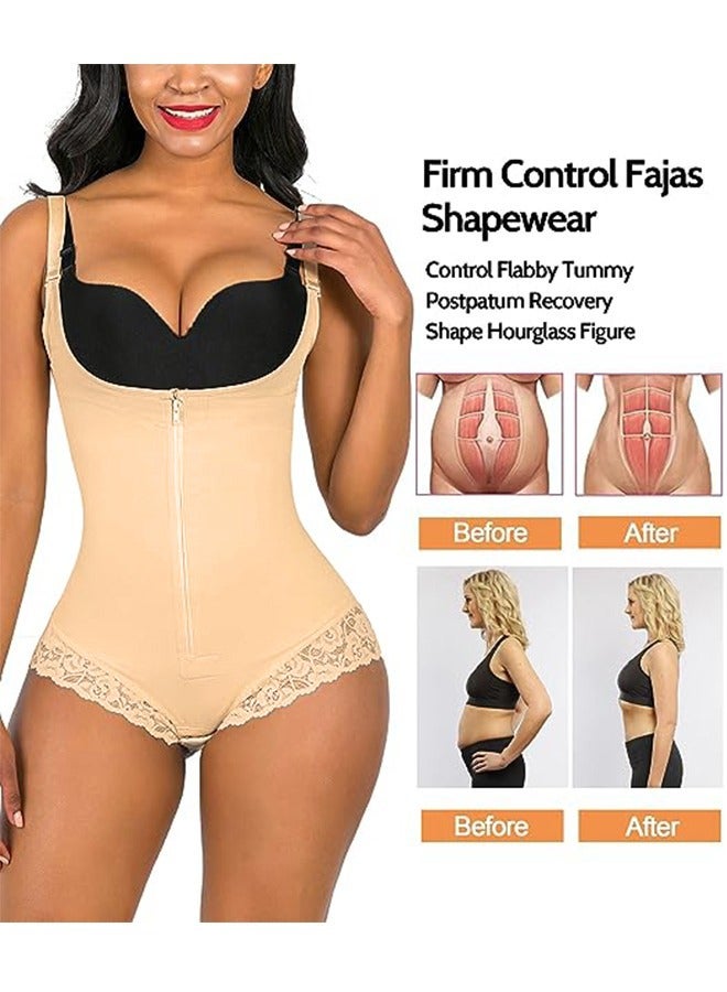 JS Womens Body Shaper High Waisted Tummy Control Shapewear, Full Body Shaper,  Women Tummy Control Lift Compression Garment, Body Slim Shapewear (Complexion) - Image 4