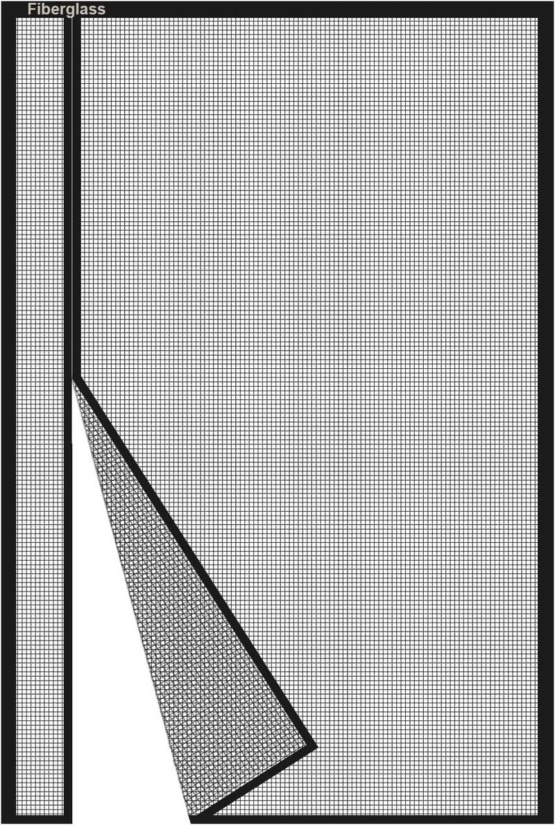 Risareyi Side Opening Magnetic Mosquito Net 180 x 180 cm, Black Fiberglass | Very Strong Mesh Mosquito Net Door Window Curtain for Balcony Living Room Automatic Closing with 4 cm Adhesive Tape - Image 1