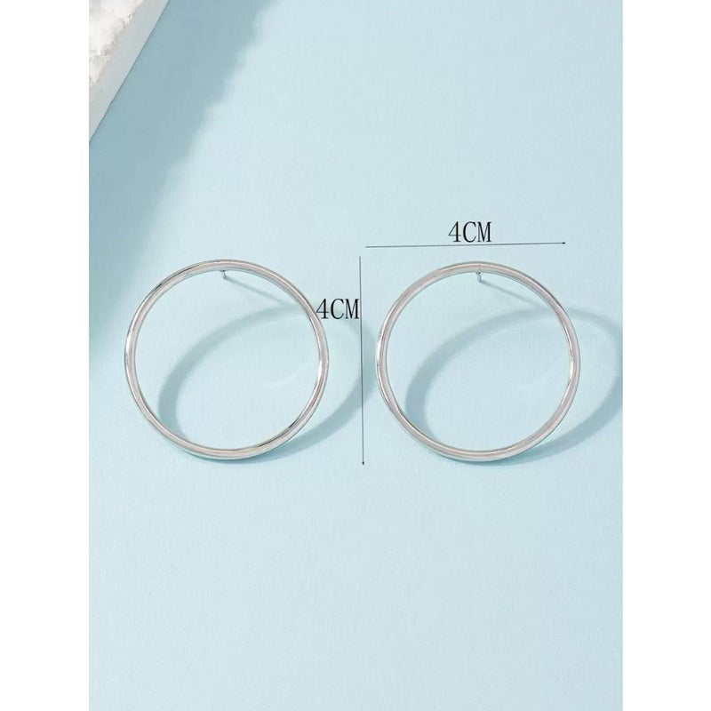 Circle Stud Earrings - Image 4