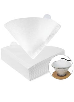 Golau 100 Piece Coffee Paper Filter V60 Size 02 White  - Image 1