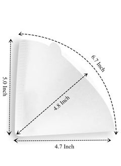 Golau 100 Piece Coffee Paper Filter V60 Size 02 White  - Image 5