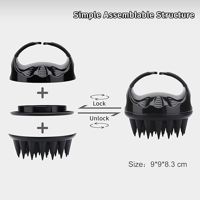 SkinSide Hair Scalp Massager Brush for Hair Growth | Shampoo Brush Scrubber | Scalp Exfoliator | Oil Brush | Super Soft Silicone Bristles | Prevents Dandruff & Hair Loss (Jumbo|Any Color) - Image 2