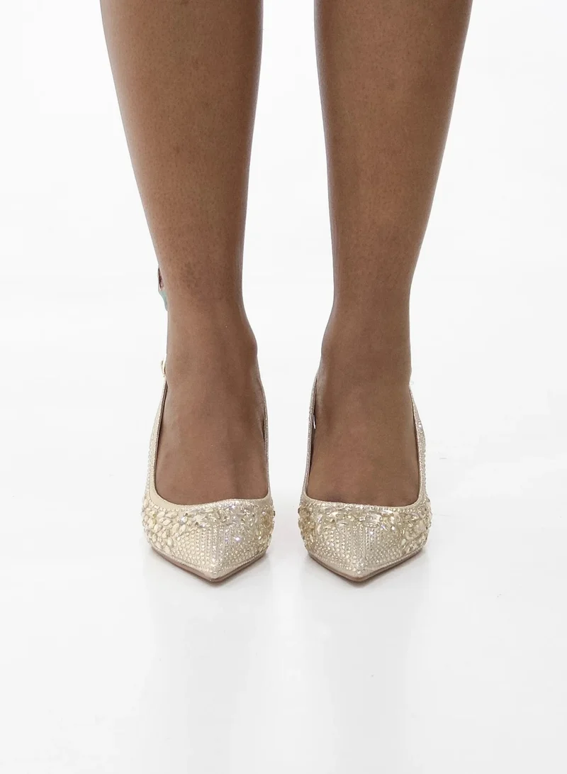 LAMARAPARIS  WOW CLOSED-TOE CRYSTAL EMBELLISHED SLING BACK for Women | Best Price UAE