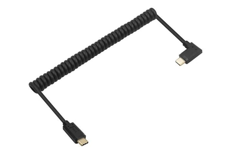 Kework USB 3.1 Type C Cable, 1.8M (5.9ft), Coiled Spring Spiral, 3A & 10Gbps Sync Charging & Data Cord, Compatible with Smartphone, Double Straight Heads or 90 Degree Left & Right Angle - Image 5