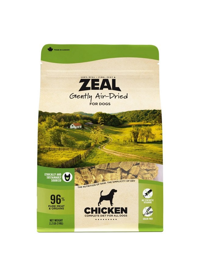 ZEAL Canada Air-Dried Chicken Recipe for Dogs - High Protein, Natural Superfoods, Nutrient Rich, No Fillers, Grain Free, Complete & Balanced (Chicken, 2.2 lb) - Image 1