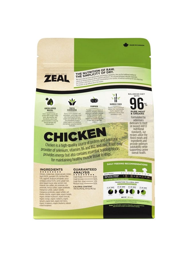 ZEAL Canada Air-Dried Chicken Recipe for Dogs - High Protein, Natural Superfoods, Nutrient Rich, No Fillers, Grain Free, Complete & Balanced (Chicken, 2.2 lb) - Image 2