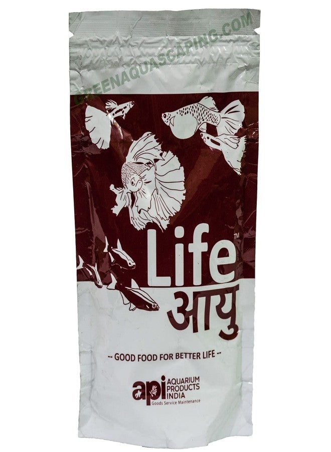 API Aquarium Product India Life AAYUH RED Pellet Fish Food 100 Grams (Small),Pack of 1