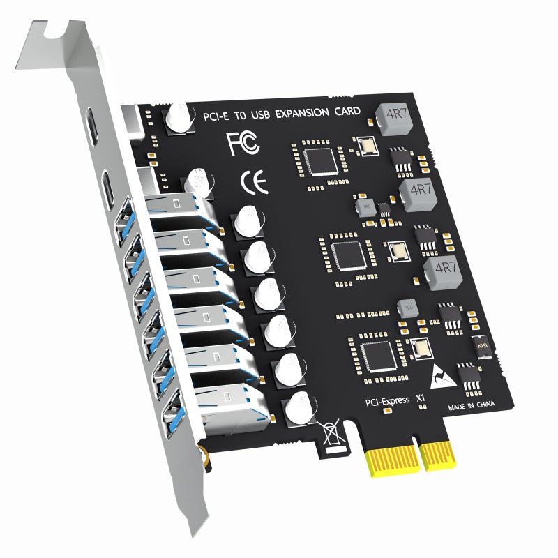 GLOTRENDS GLOTREND U6A2C 8-Port PCIe USB Expansion Card, 2 USB-C and 6 USB-A (USB 3.2 Gen 1), Compatible with Windows and Linux (Not Support Mac OS) - Image 1