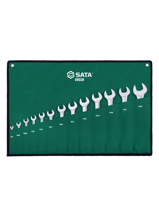 SATA GL09029 13-Piece Metric Double Open End Wrench Set - Image 1