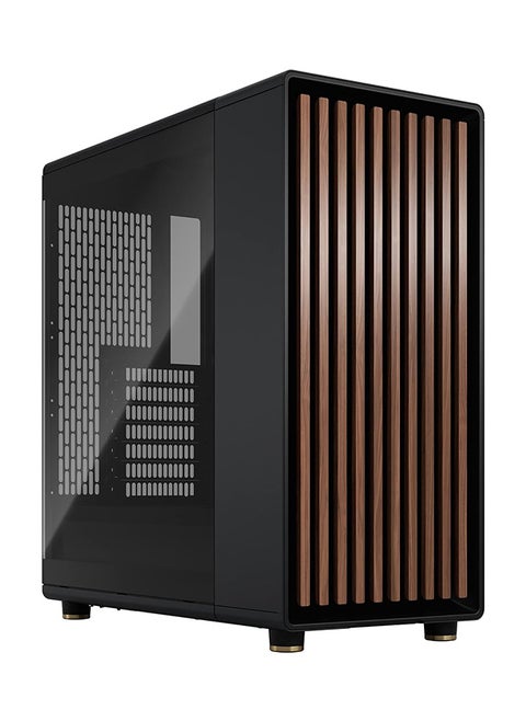 علبة كمبيوتر North TG متوسطة الحجم ATX، لوحة جانبية من الزجاج المقسّى، 7 فتحات توسعة، منفذ USB 3.2 من الجيل الثاني (2x2) من النوع C، حامل محرك أقراص مخصص مقاس 2.5 بوصة، فلاتر غبار، حلقات توجيه الكابلات، براغي تثبيت، لون أسود فحمي | FD-C-NOR1C-02