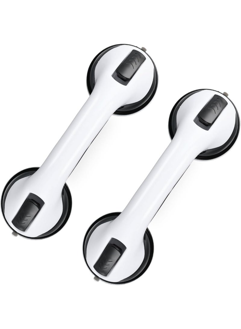 كيلا مقبض دش مكون من قطعتين، قضبان إمساك 12 بوصة، مقبض قوي مع قاعدة شفط، درابزين حمام بدون ثقب، مساعد توازن، مناسب لكبار السن والمسنين وذوي الاحتياجات الخاصة، لون أسود - Image 1