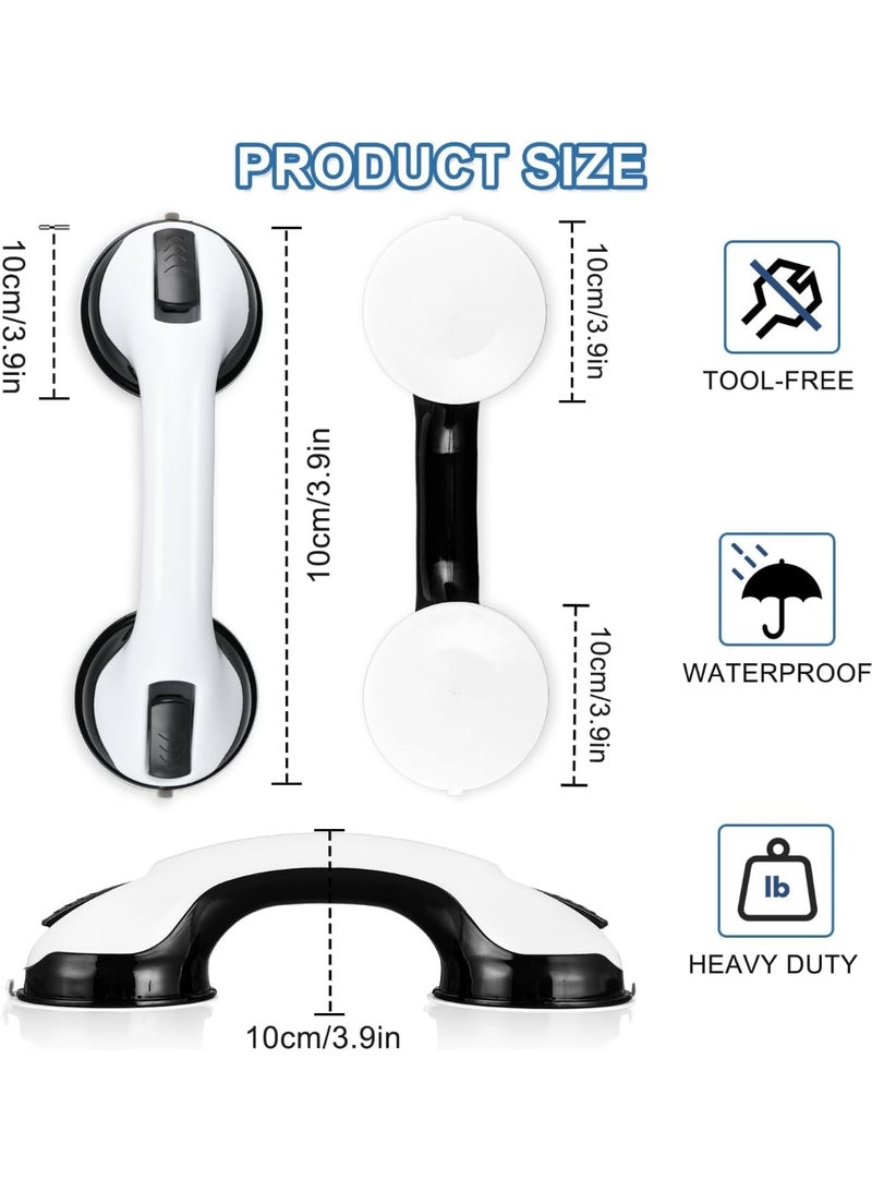 كيلا مقبض دش مكون من قطعتين، قضبان إمساك 12 بوصة، مقبض قوي مع قاعدة شفط، درابزين حمام بدون ثقب، مساعد توازن، مناسب لكبار السن والمسنين وذوي الاحتياجات الخاصة، لون أسود - Image 3