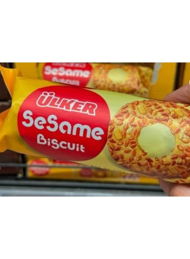 Ulker Sesame Biscuits – Pack of 3 | Crunchy Sweet Biscuits with Roasted Sesame Seeds – Perfect Snack for Tea & Coffee - Image 2