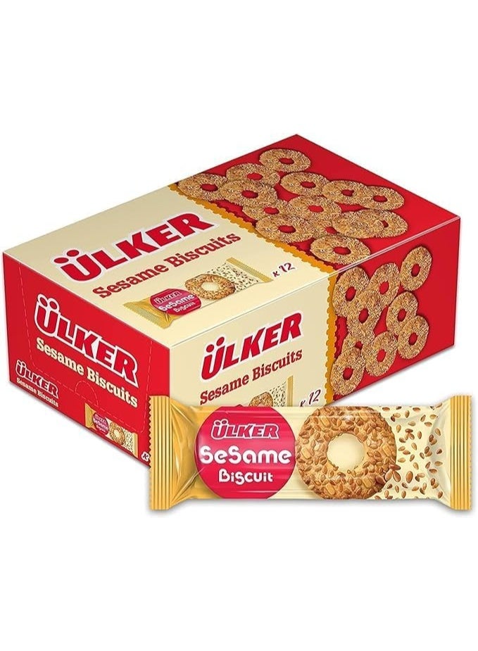 Ulker Sesame Biscuits – Pack of 3 | Crunchy Sweet Biscuits with Roasted Sesame Seeds – Perfect Snack for Tea & Coffee - Image 4