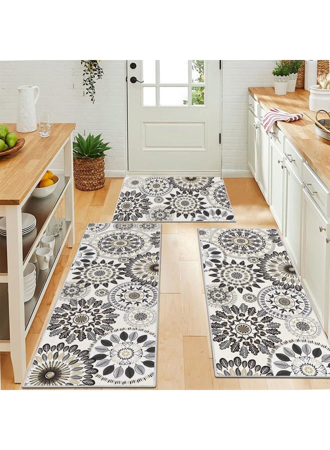Bsmathom Boho Kitchen Rugs Sets 3 Piece, Farmhouse Non Slip Kitchen Rugs and Mats, Washable Kitchen Mats for Floor Non Skid Kitchen Runner Rug, Kitchen Floor Mat for Laundry Room Entryway Hallway - Image 5