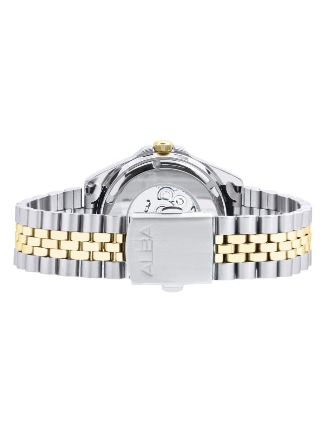 Alba Mechanical Automatic Men’s Watch AL4784X1, 41 mm Silver-White Dial, Stainless Steel Case & Bracelet, 100 m WR - Image 3