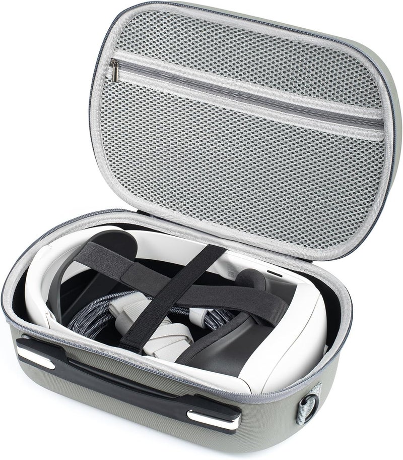 Luckam Carrying Case for Meta Quest Pro/Meta Quest 2, Hard Travel Case Storage for Meta Quest Pro VR Gaming Headset and Accessories, Suitable for Travel and Home Storage(Grey) - Image 1