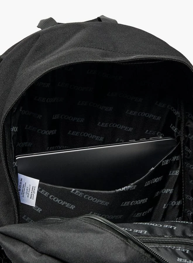 Lee Cooper BLACK Solid School Backpack For Kids 13 Years+ With Padded Shoulder Straps  | Best Price UAE