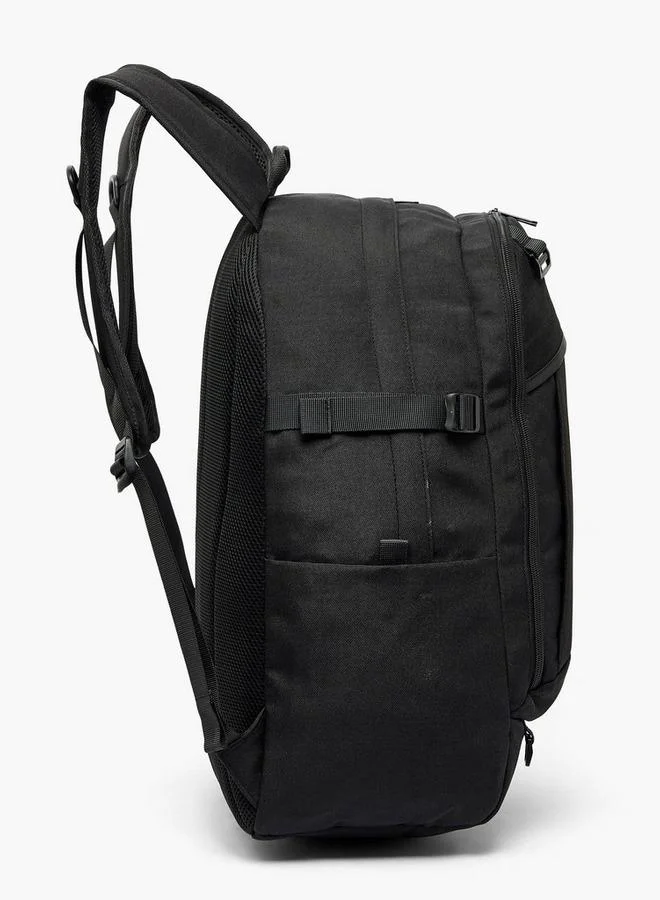 Lee Cooper BLACK Solid School Backpack For Kids 13 Years+ With Padded Shoulder Straps  | Best Price UAE