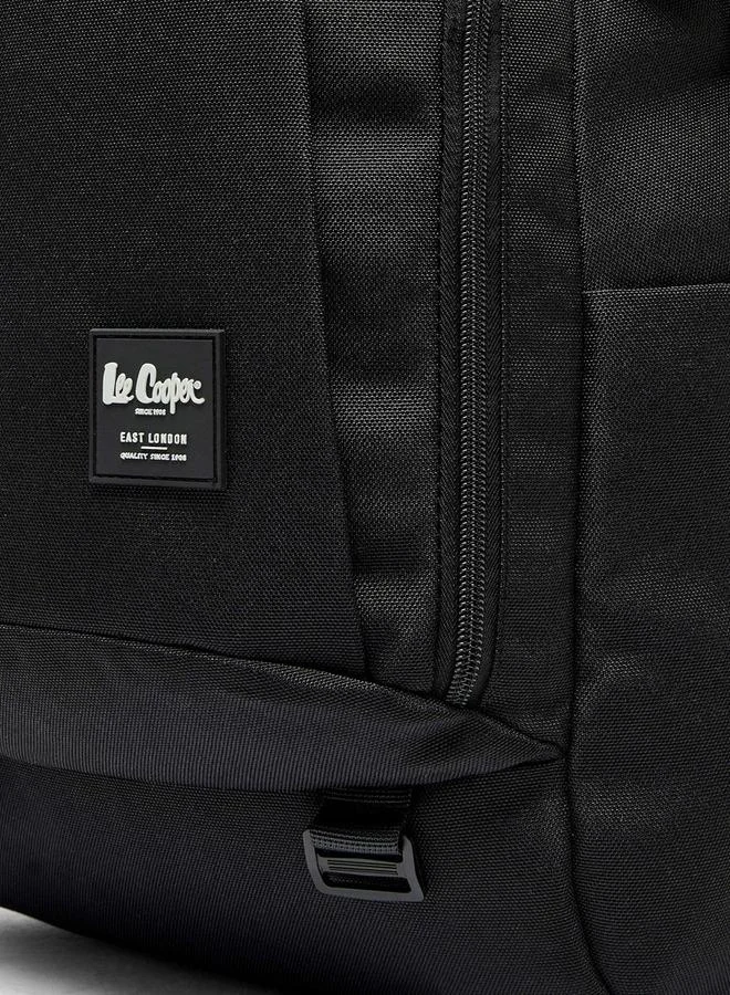 Lee Cooper BLACK Solid School Backpack For Kids 13 Years+ With Padded Shoulder Straps  | Best Price UAE