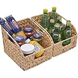 StorageWorks Water Hyacinth Wicker Baskets with Built-in Handles, Hand Woven Baskets for Organizing, 8.7Ã¢â‚¬Â x - Image 1
