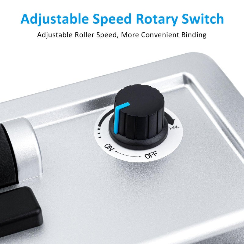 TIANSE Binding Machine, Spiral Coil Binder Machine, Manual Book Maker Punch Binder with Electric Coil Inserter,Suit for Letter Size / A4 / A5 with 100pcs 5/16'' Plastic Coil Binding Spines & Plier - Image 2