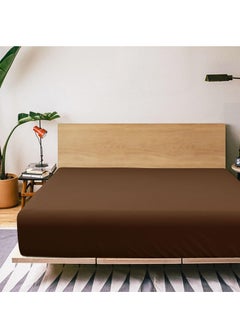 Donetella 360°Elasticated Fitted Sheet Set 1-Piece King Brown  - Image 1