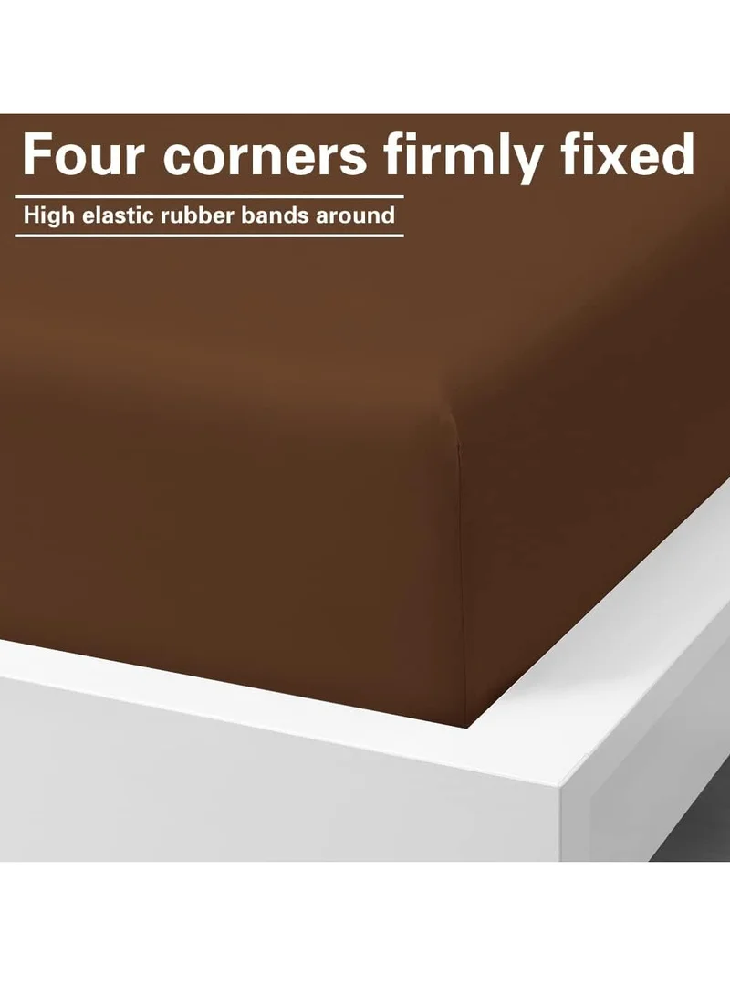 Donetella 360°Elasticated Fitted Sheet Set 1-Piece King Brown