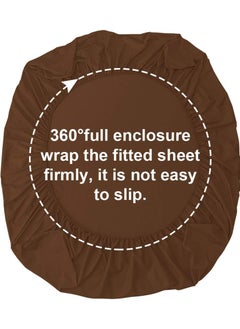 Donetella 360°Elasticated Fitted Sheet Set 1-Piece King Brown  - Image 5