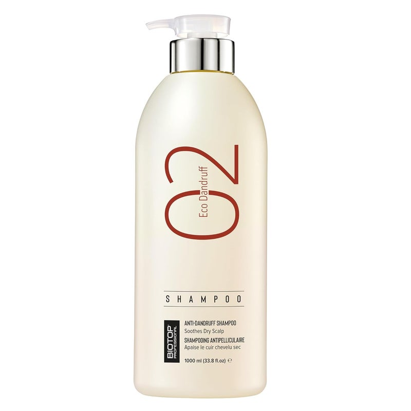 Biotop Professional 02 Eco Dandruff Shampoo  Dry Scalp Treatment  Hydrating Shampoo with Pro Vitamin B5 Zinc Pyrithione  Chamomile  Reduces Irritation and Prevents Future Dandruff 338oz