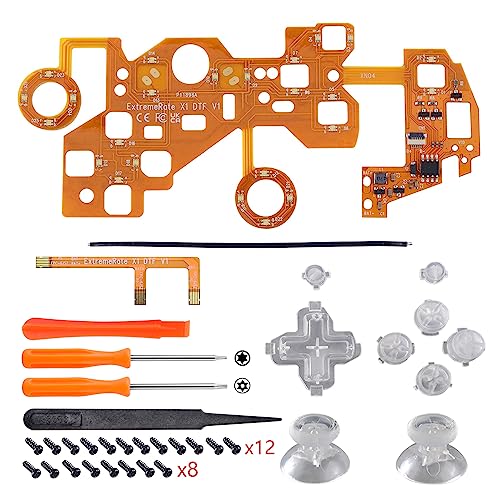 eXtremeRate MultiColors Luminated Dpad Thumbsticks Start Back ABXY Action Buttons DTF LED Kit for Xbox One Standard Xbox One S X Controller 7 Colors 9 Modes Button Control Controller NOT Included - Image 3