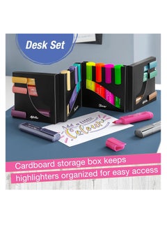 FABER-CASTELL Faber-Castell Highlighter Desk Set - 16 Chisel Tip Markers, Assortment of Pastel, Neon, and Metallic Highlighter Marker Set - Bible and Note Taking Supplies, Gifts for Artists  - Image 4